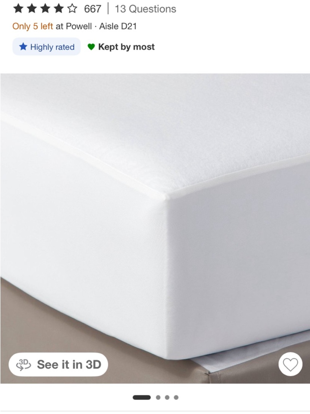 Pillowfort twin waterproof mattress cover